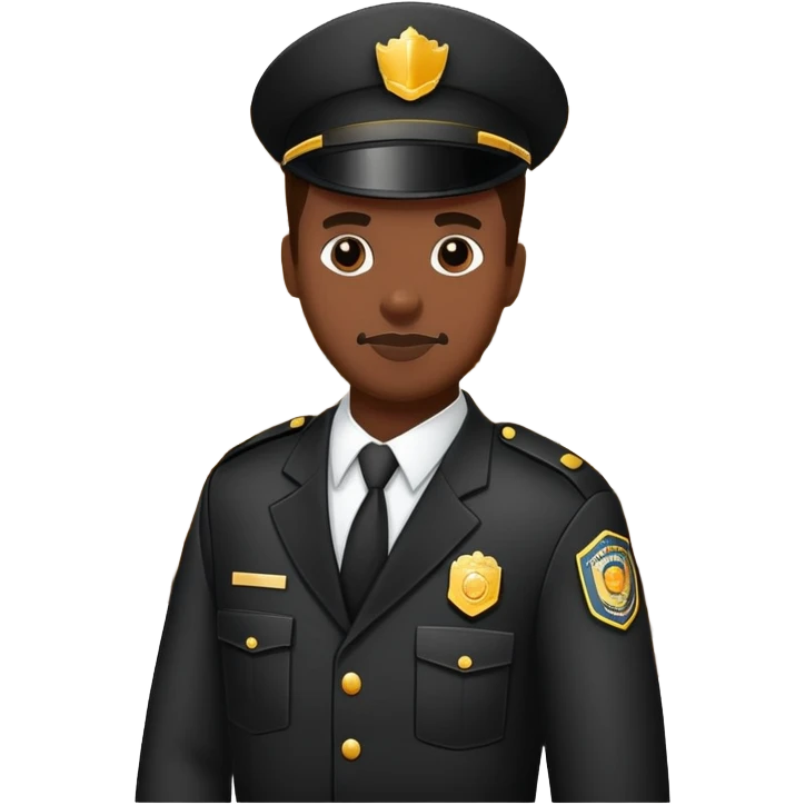 Black security guard at a liquor store emoji