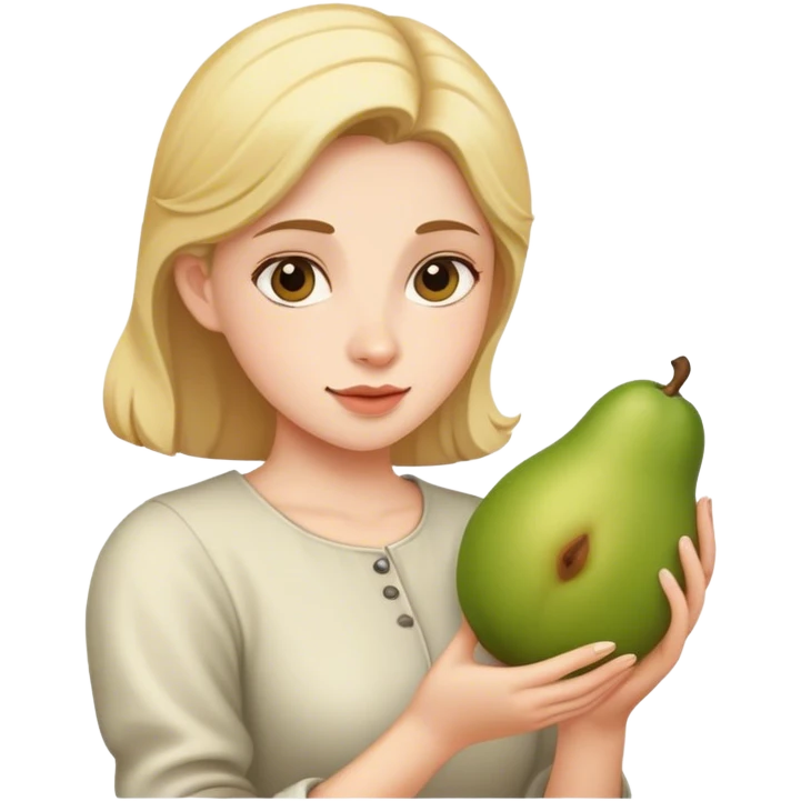 Lady holding a chonkla emoji