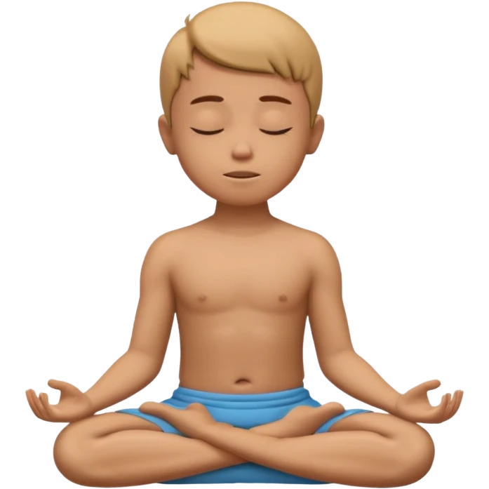 Yoga pause : Boy Breathing 3d Icon with color of D0B8FF
 emoji