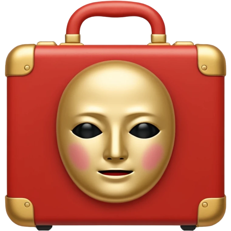 French frize emoji: NO FACE, red case front  emoji