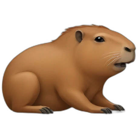 Capibara durmiendo emoji