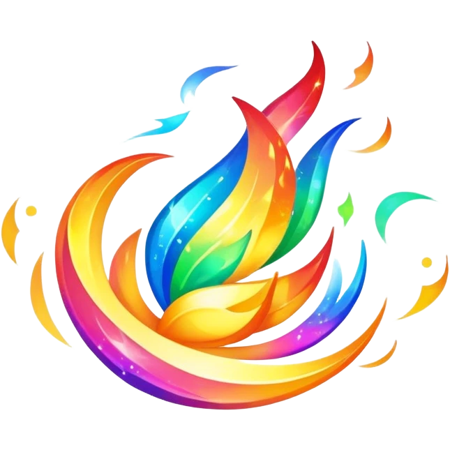 Shiny Epic Sparkly Aurora Flame emoji