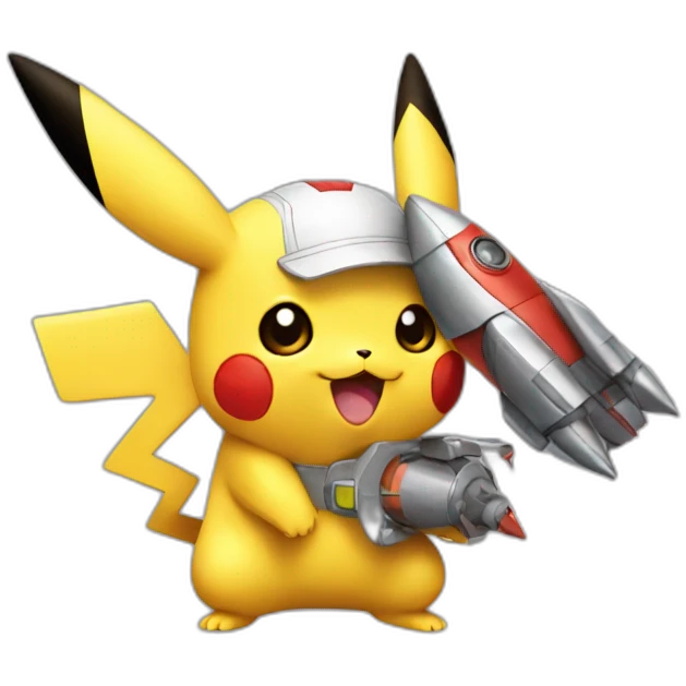 Pikachu with Rocket emoji
