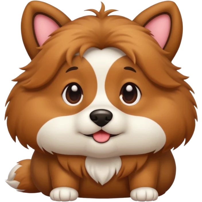 A cute cartoon dog with a ginormous butt ￼ emoji