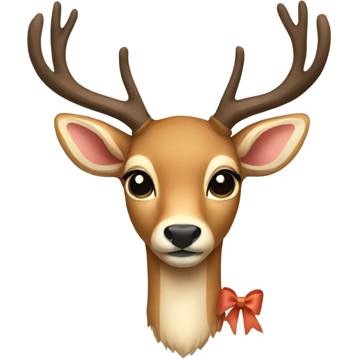 Deer with bow emoji