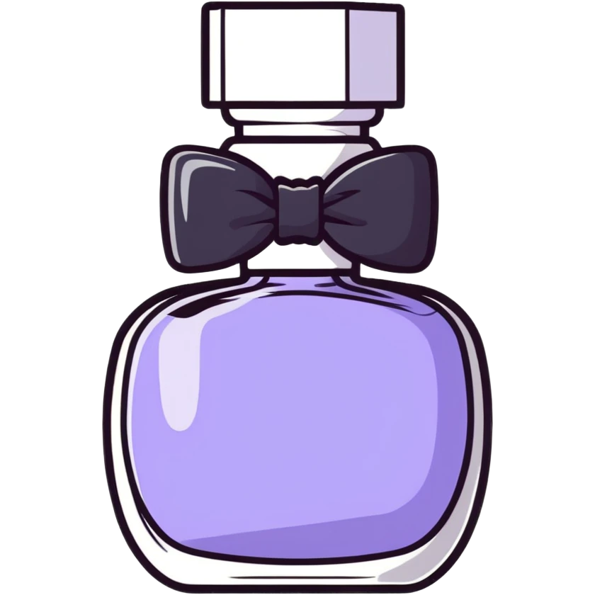 cute perfume bottle with bow emoji