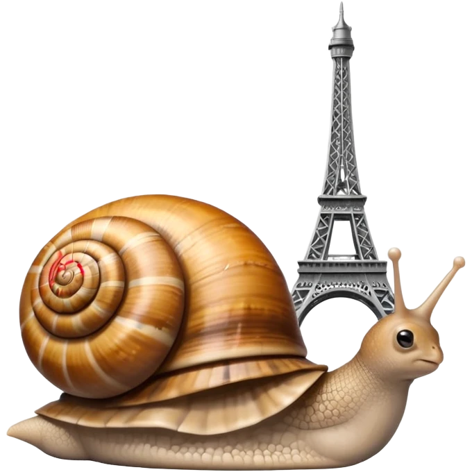French snail with a tiny Eiffel Tower on its shell emoji