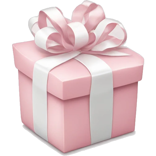 Light pink Christmas gifts under a white Christmas tree  emoji