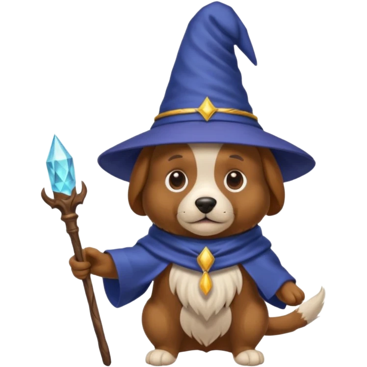 Dog wizard emoji