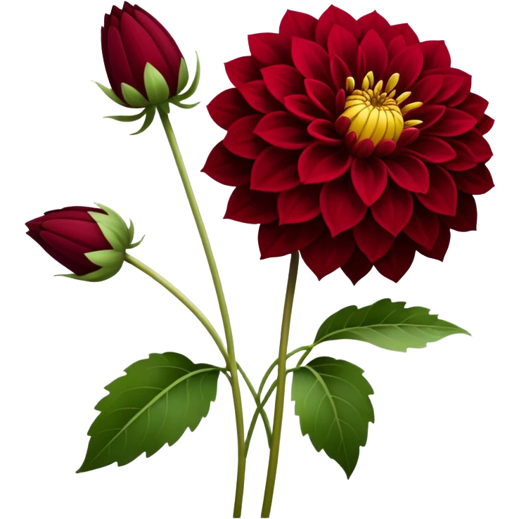 single Dahlia, straight stem emoji