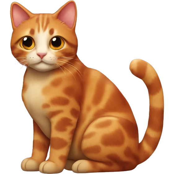 Ginger and tortoise shell cat  emoji