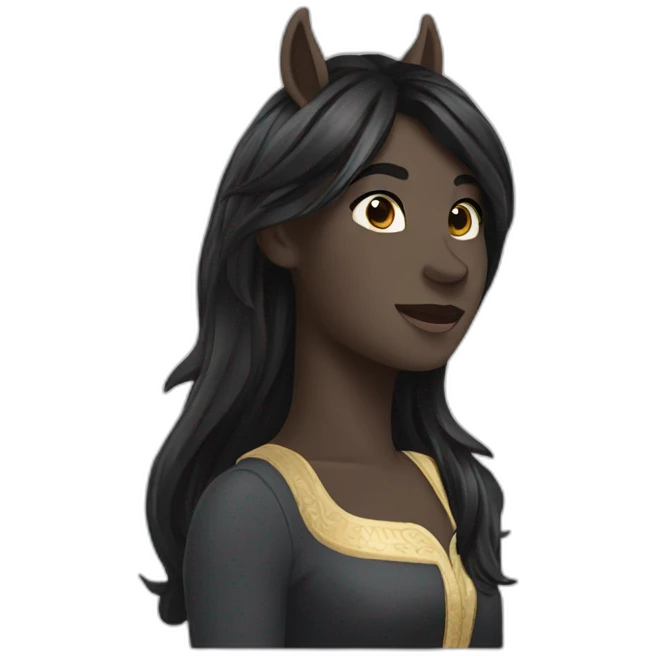 Zoe et black horse emoji