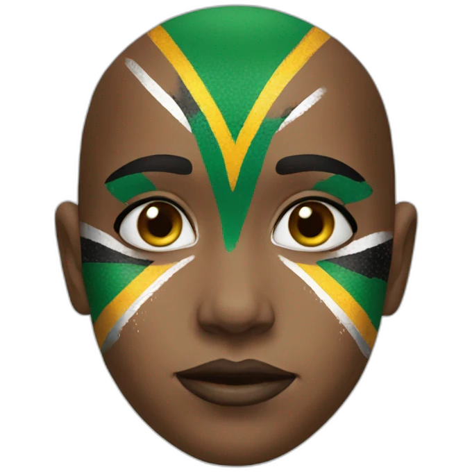 south african face paint emoji