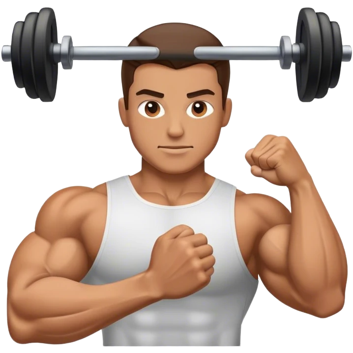 guy how to do bicep curls emoji