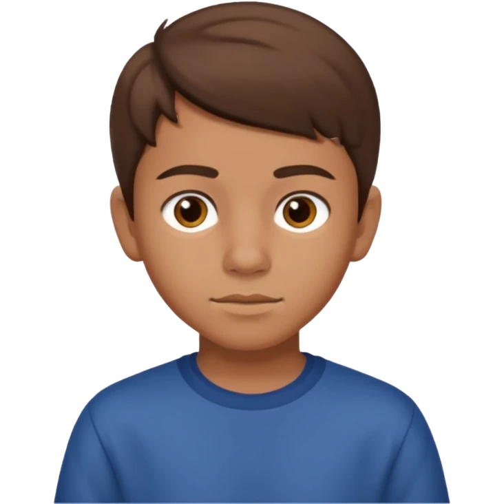 A 13 year old mexican boy with brown hair  emoji