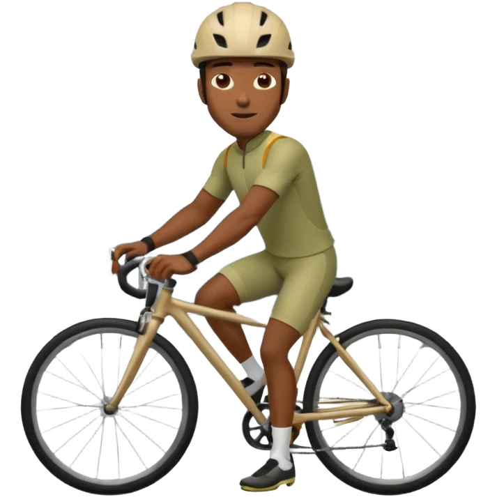 City Cyclist black man emoji