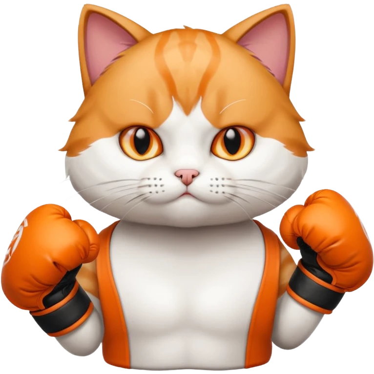 cat doing MMA fighting
 emoji