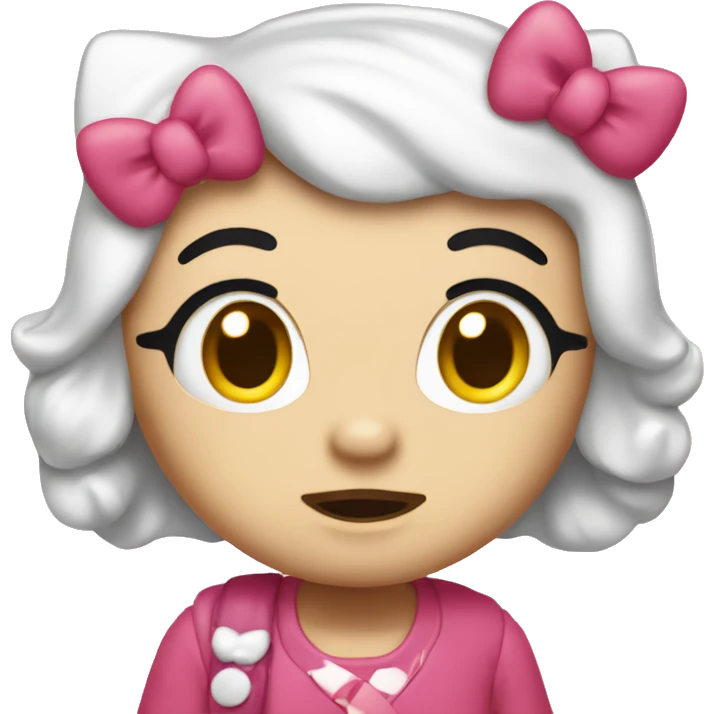 hello kitty side eye emoji