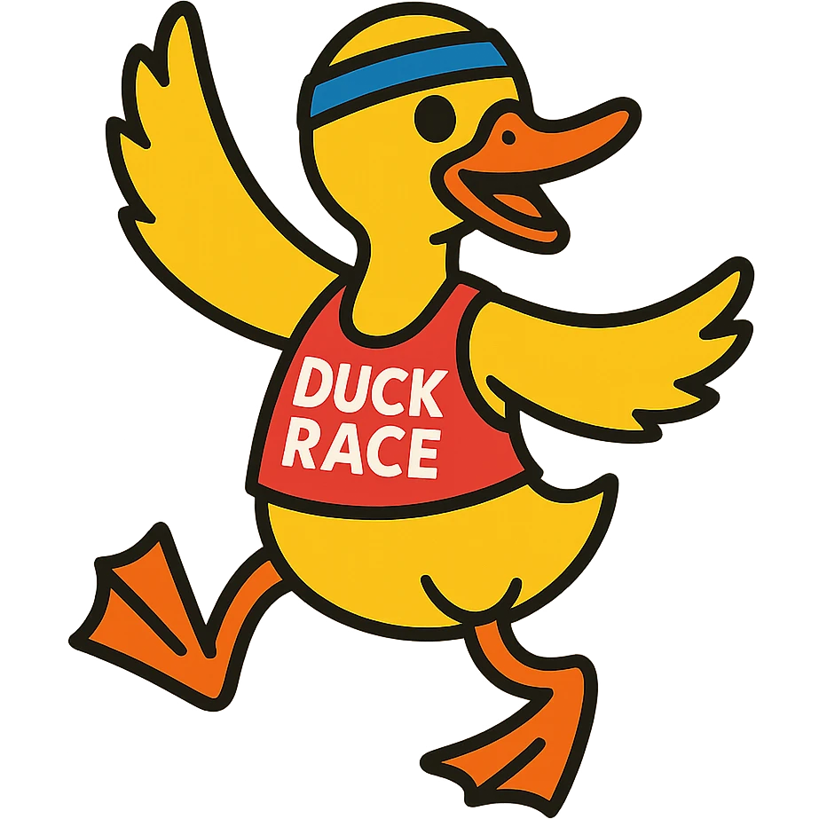 dancing duck for a duck race emoji