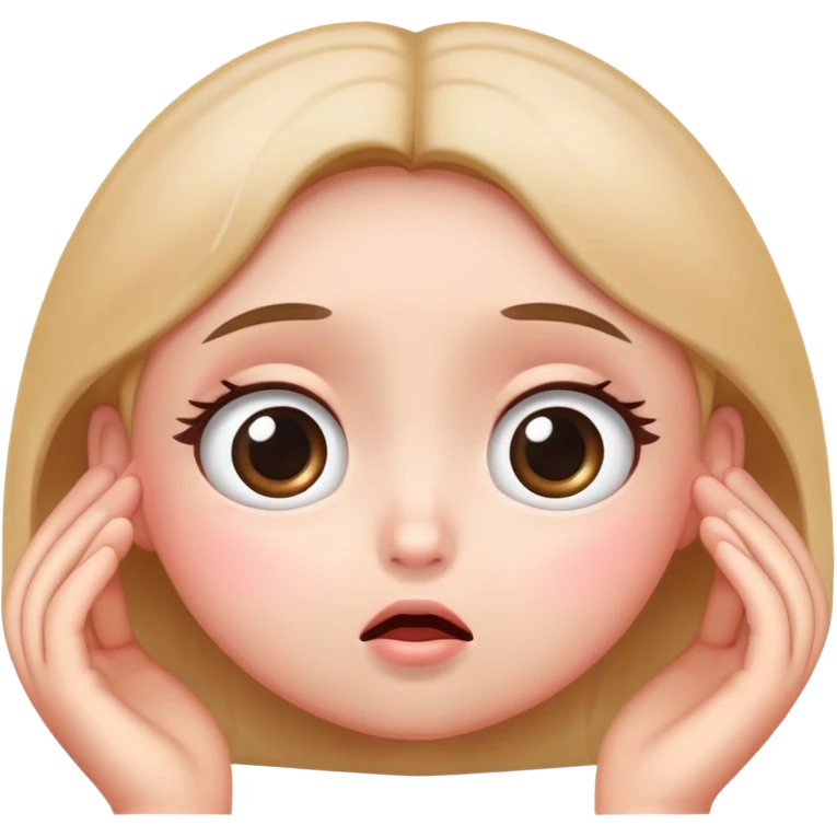 pleading face with love emoji