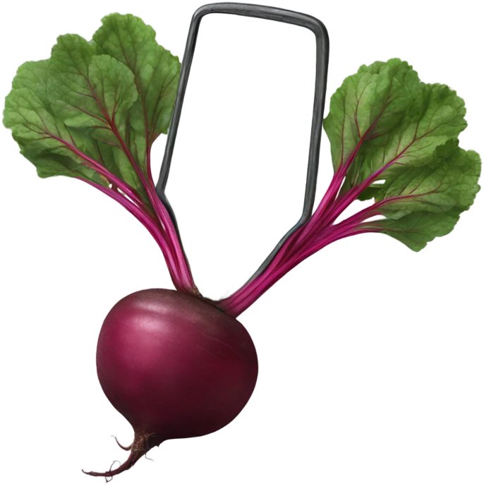 beetroot with mirror in hand emoji