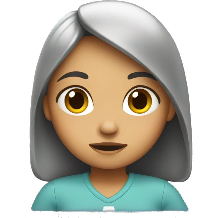 Girl waiting for play emoji