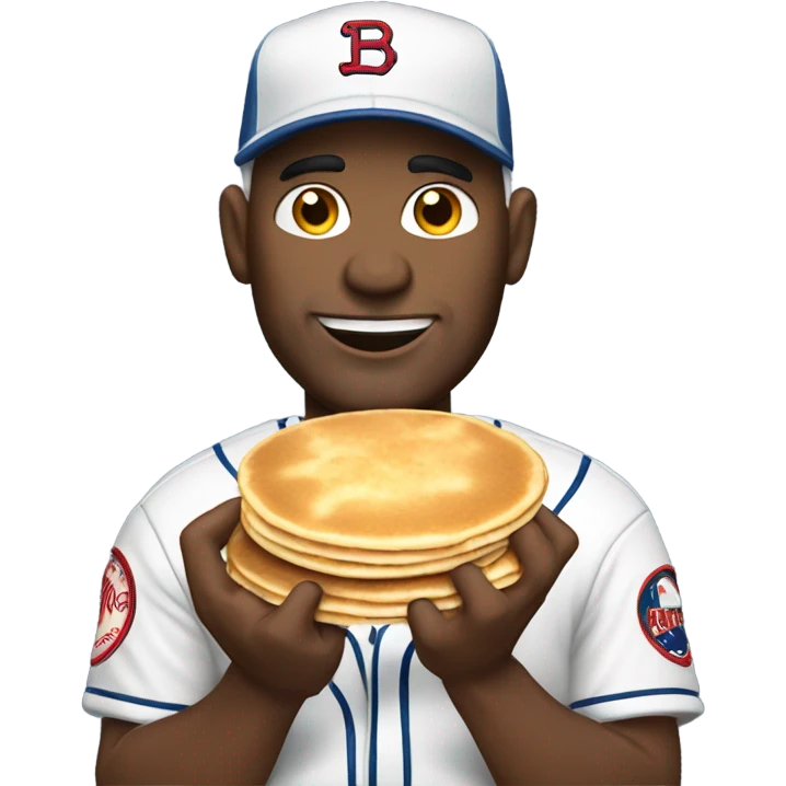 retired baseball player, eating pancake emoji