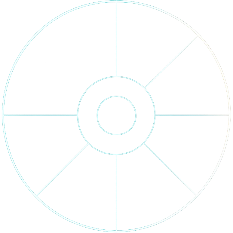 A minimalist CD disc with geometric pattern, glowing effect emoji