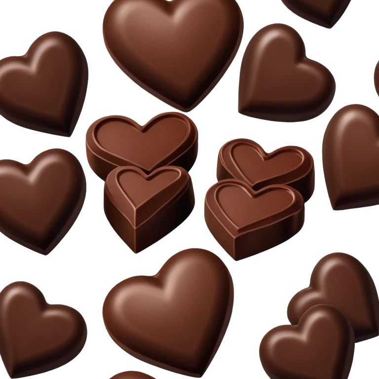 one heart shaped chocolate truffle emoji