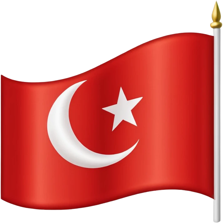 Turkish flag with turquoise emoji