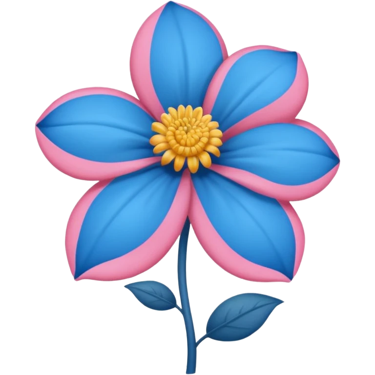 Apena faça uma Flor de uma cor azul q nem uma rosa mucha emoji