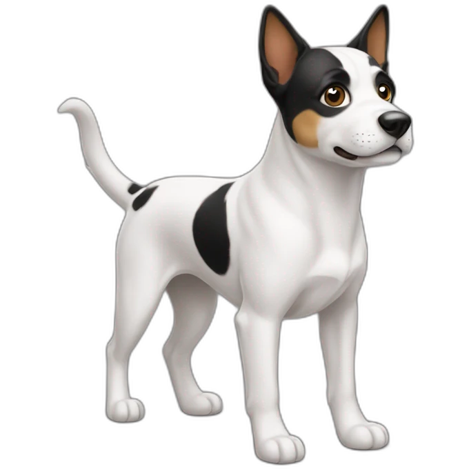 Chat sur un chien emoji