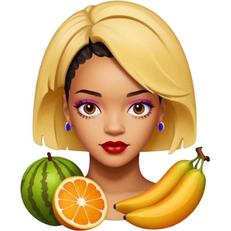 rihanna diamond aber statt mit diamond mit einer brine der frucht emoji