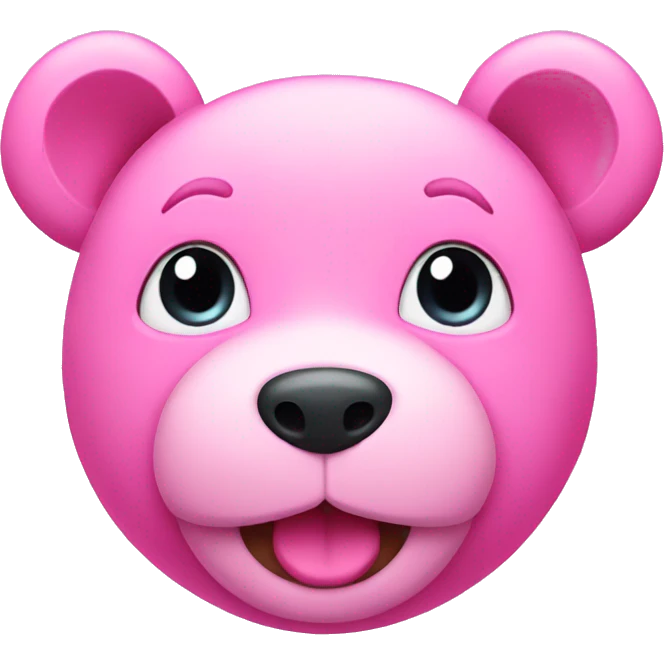 Pink teddy emoji