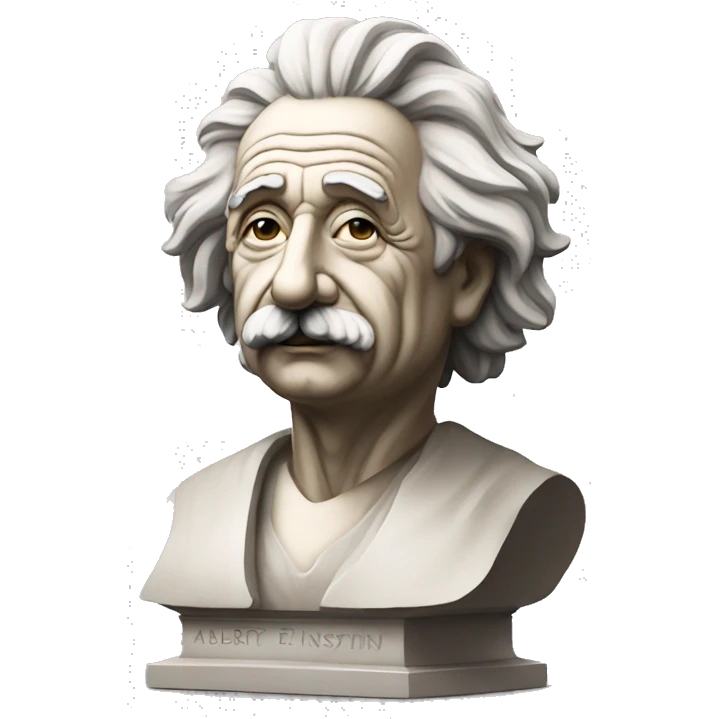 philosopher statue as albert einstein emoji