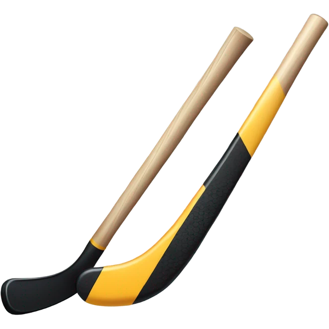 hockey stick and puck emoji