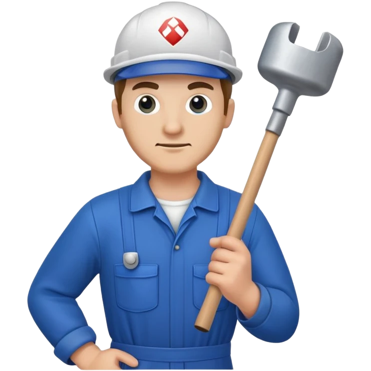 Plumber with plunge emoji