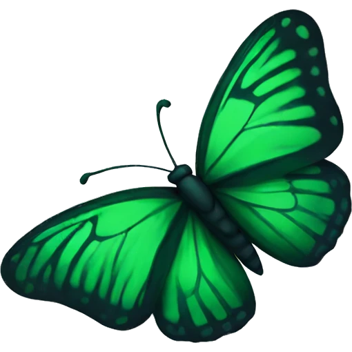 dark green butterfly  emoji