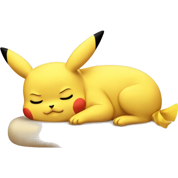 Pikachu taking a nap emoji