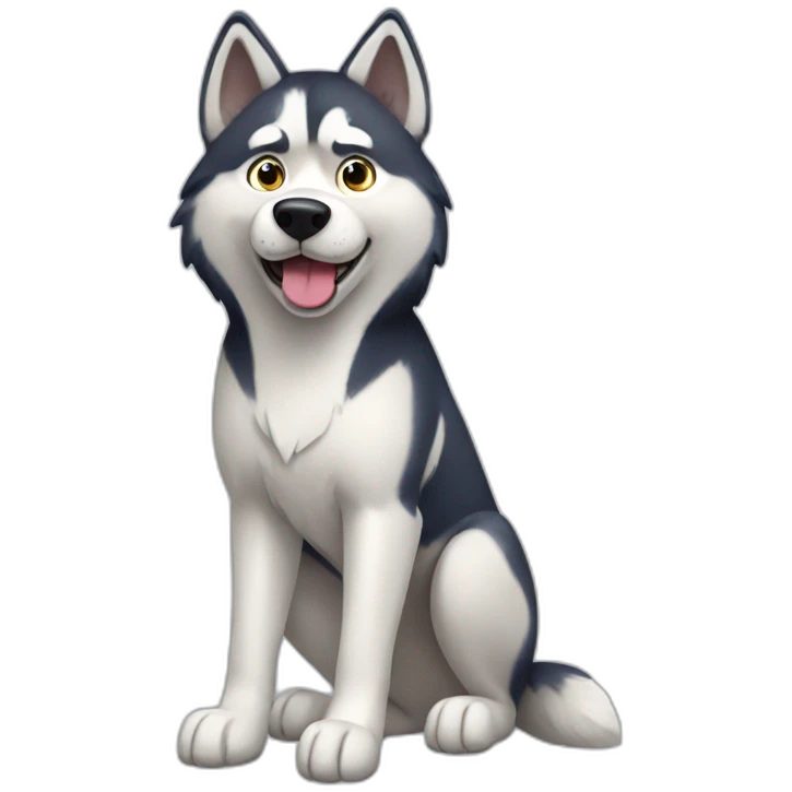 Husky full body emoji