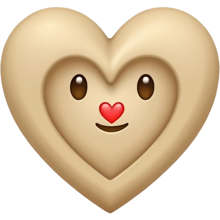 Corazón beige emoji