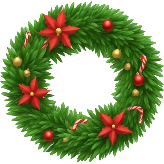 Christmas wreath emoji