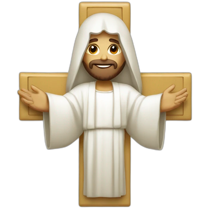Croix de jesus en blanc emoji