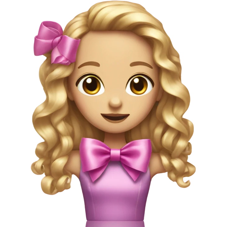 Ribbon bow doll emoji