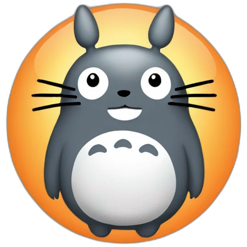 totoro in Shiny orange circle emoji
