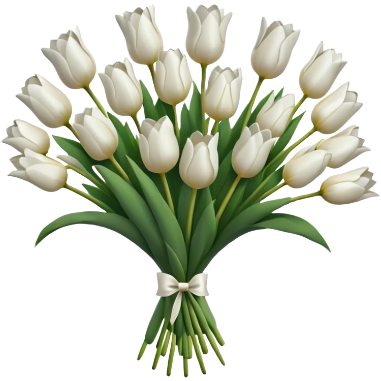 white tulip bouquet  emoji