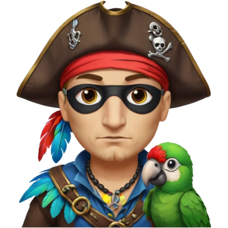 pirate and parrot emoji