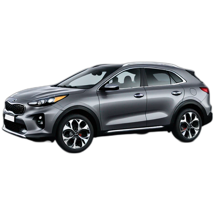 Kia xceed grey, seen from 3/4 emoji