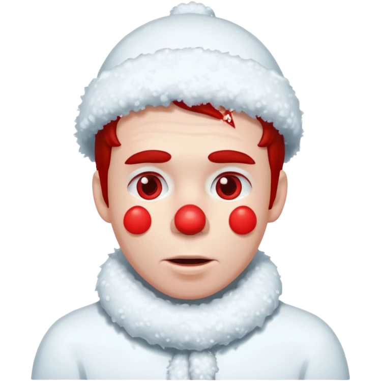 a man covered with snow emoji