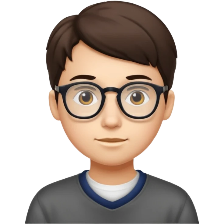 college student with curious face emoji